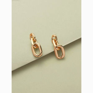 3/$30 Modern Gold Chain Drop Statement Earrings